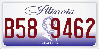 IL license plate B589462