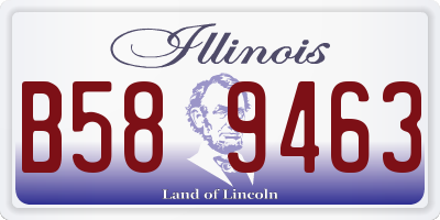 IL license plate B589463