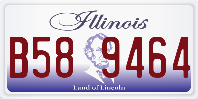 IL license plate B589464