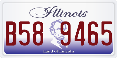 IL license plate B589465