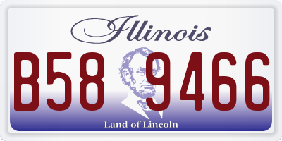 IL license plate B589466