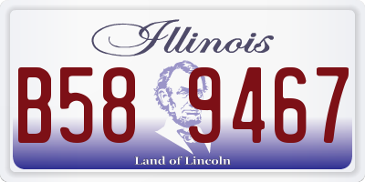 IL license plate B589467
