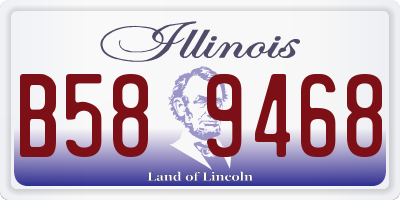 IL license plate B589468