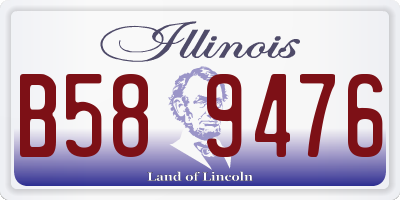 IL license plate B589476