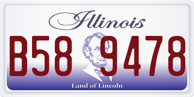 IL license plate B589478