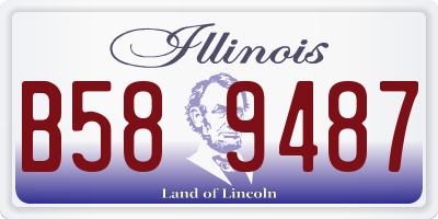 IL license plate B589487