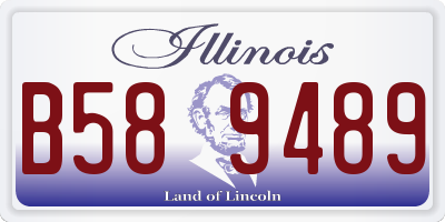 IL license plate B589489