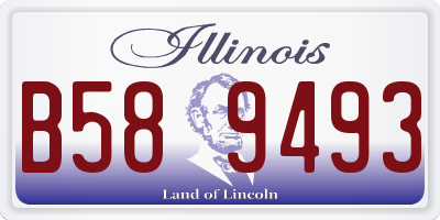 IL license plate B589493