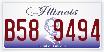 IL license plate B589494