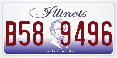 IL license plate B589496