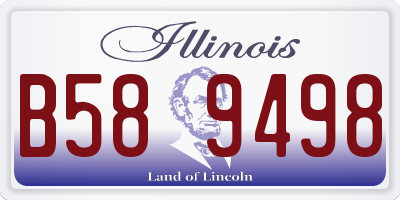 IL license plate B589498