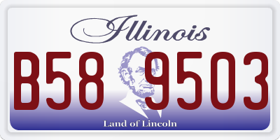 IL license plate B589503