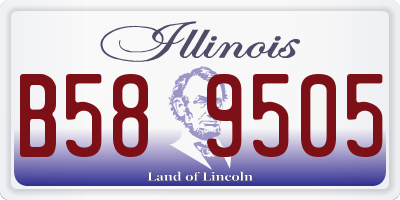 IL license plate B589505