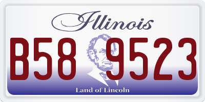 IL license plate B589523