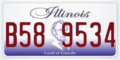 IL license plate B589534