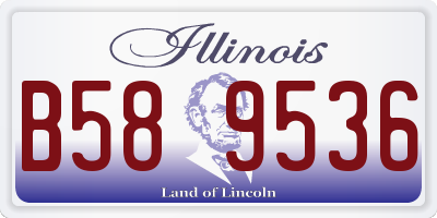 IL license plate B589536