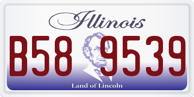 IL license plate B589539