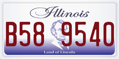 IL license plate B589540