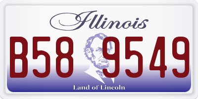 IL license plate B589549