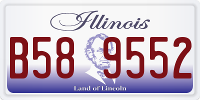 IL license plate B589552