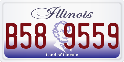 IL license plate B589559