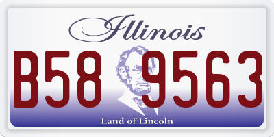 IL license plate B589563