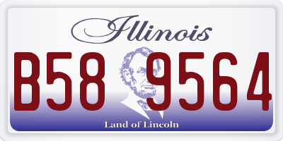 IL license plate B589564