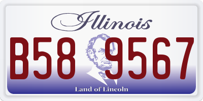IL license plate B589567