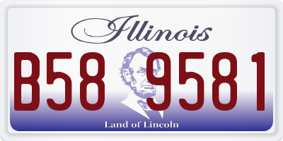 IL license plate B589581
