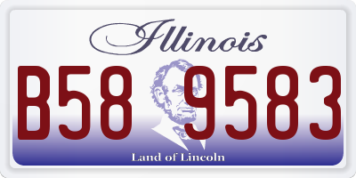 IL license plate B589583