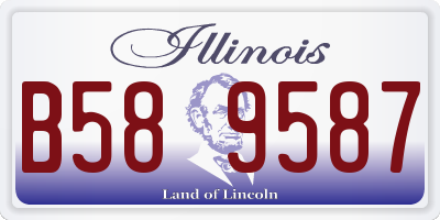 IL license plate B589587