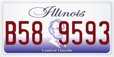 IL license plate B589593