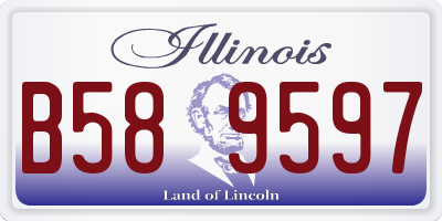 IL license plate B589597