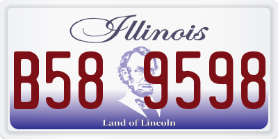 IL license plate B589598