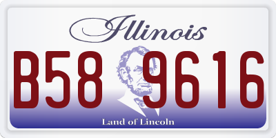IL license plate B589616