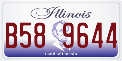 IL license plate B589644