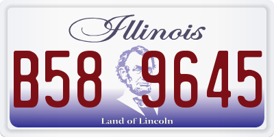 IL license plate B589645
