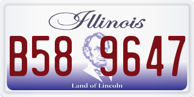 IL license plate B589647