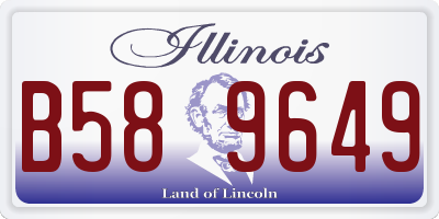 IL license plate B589649