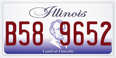 IL license plate B589652
