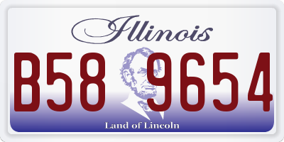 IL license plate B589654