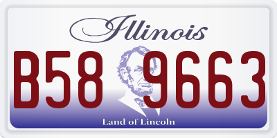 IL license plate B589663