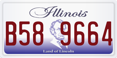 IL license plate B589664