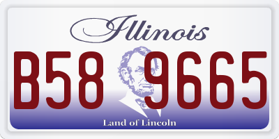 IL license plate B589665