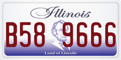 IL license plate B589666