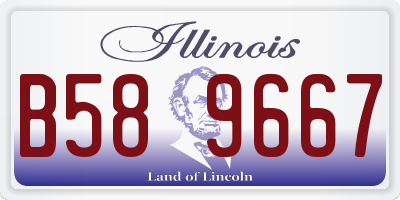 IL license plate B589667