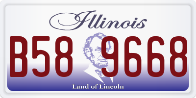 IL license plate B589668