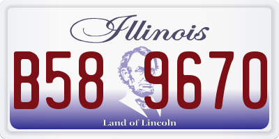 IL license plate B589670
