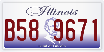IL license plate B589671