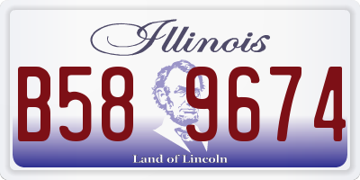 IL license plate B589674